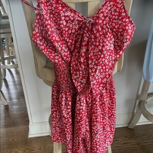 Source Unknown Red Floral Dress